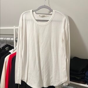 Madewell White Long Sleeve Top
